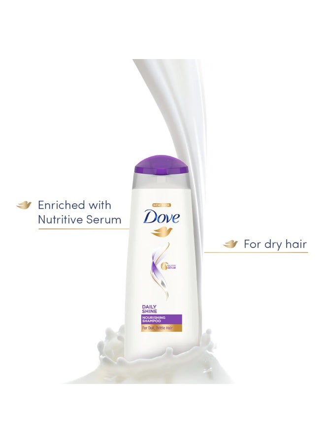 دوف شامبو دوف ديلي شاين 340 مل وبلسم دوف ديلي شاين 175 مل، مجموعة | للشعر التالف أو المجعد | غني بسيروم مغذي - Image 2